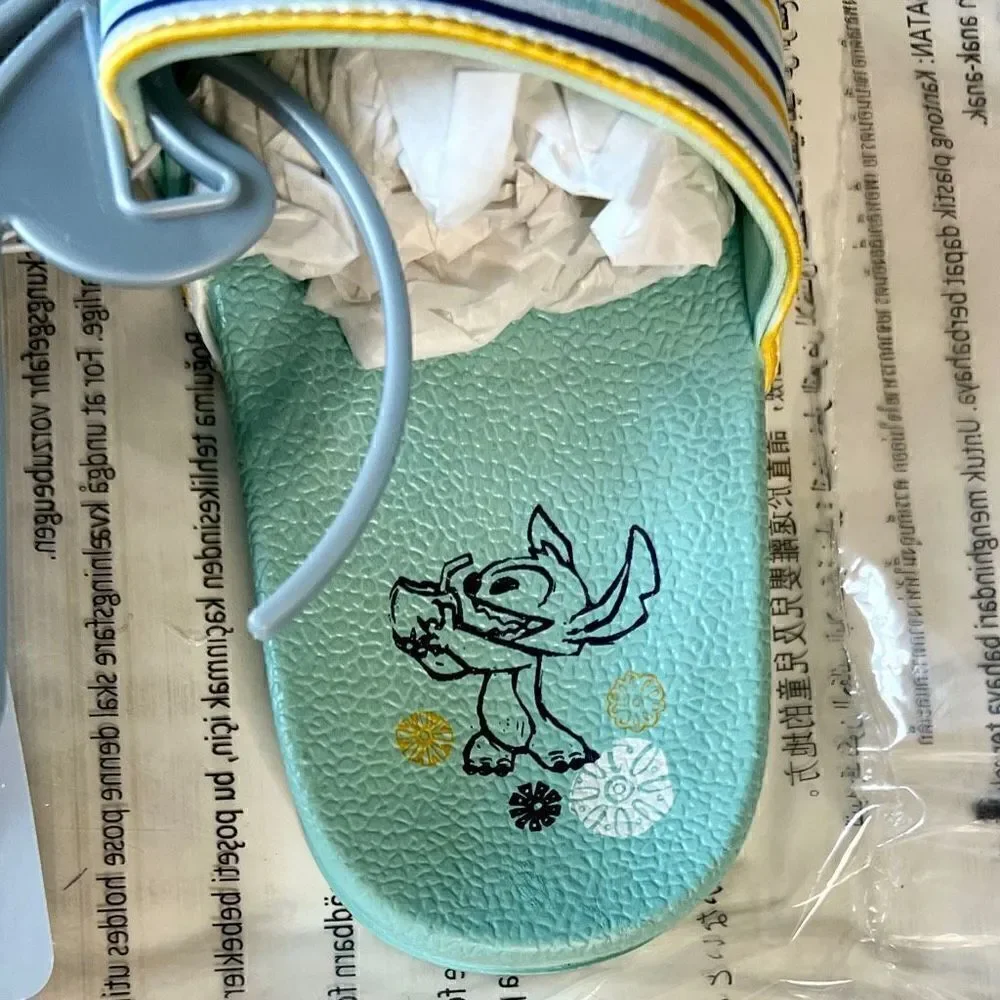 Stitch Slides for Kids Swim Size 9/10 NWT Disney Girls Boys